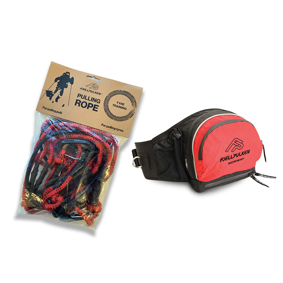 Tire training package with hip bag