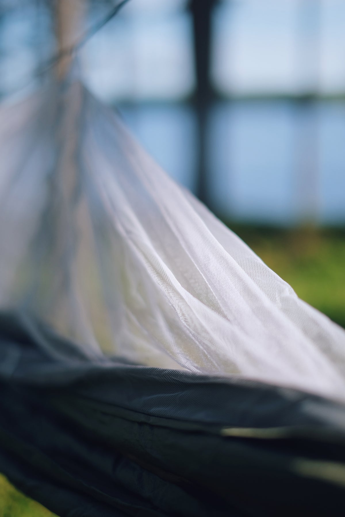 Leaf Single hammock with net (olive green)