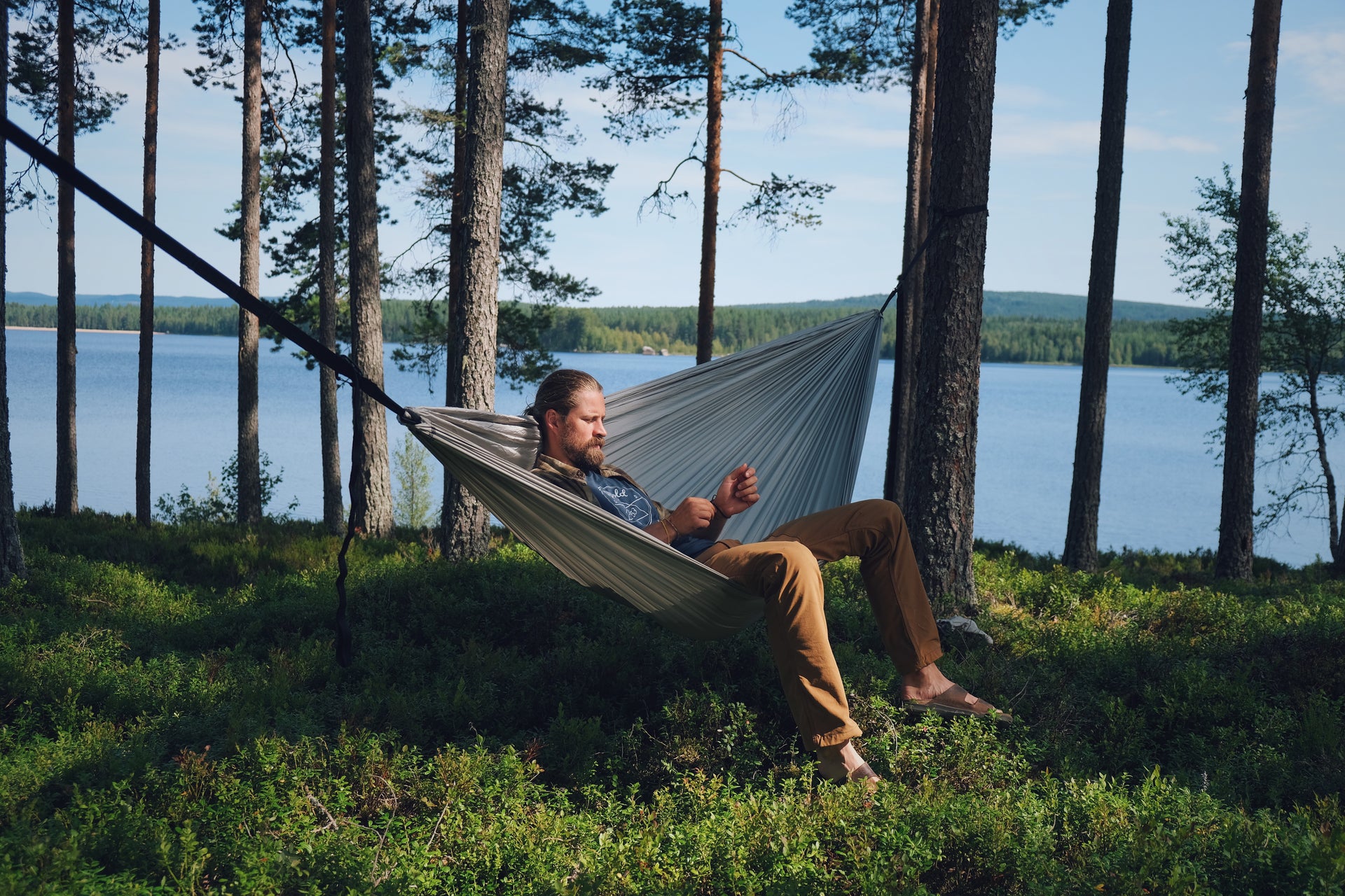 Leaf hengekøye dobbel (mountain grey)
