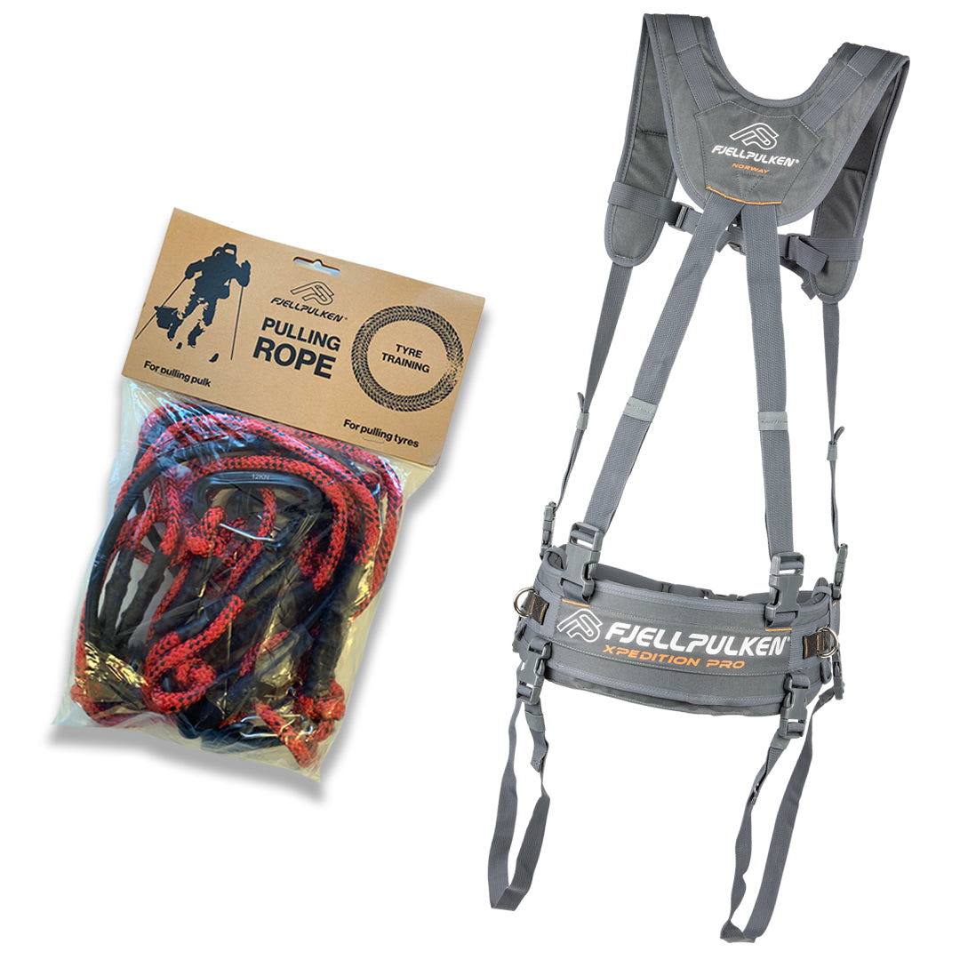 Tire training package with expedition harness