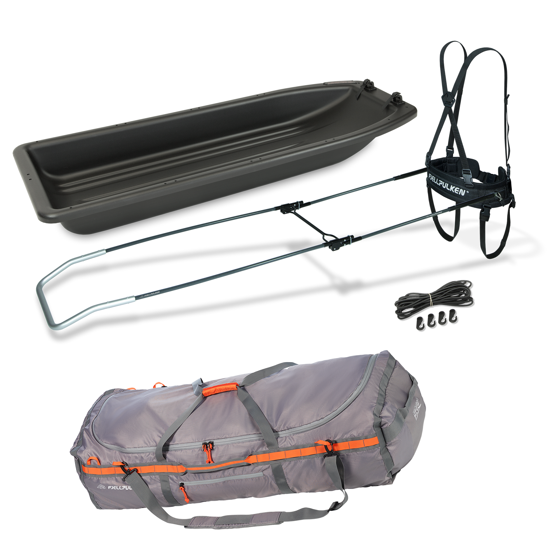 Transporter 155 m/drag, sele og packbag 155liter